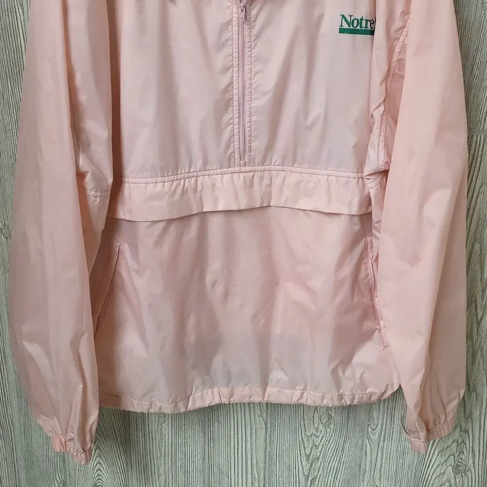 Champion Pink Packable Quarter Zip Pullover Notre Dame Jacket Womens Size XL